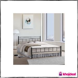 FurnitureKraft Bed Frame : London, King Size, Metal