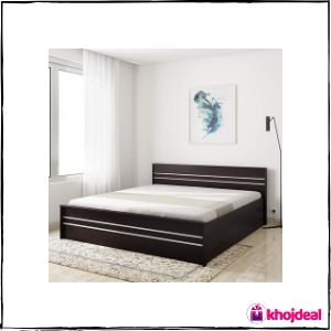 Amazon Brand - Solimo Bed Frame : Vega - Engineered Wood, Hydraulic Half Lift-on, King Bed